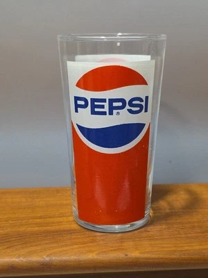 VASO DE BEBER PEPSI COLA 8 OZ ROJO BLANCO AZUL LOGOTIPO Publicidad vintage Foto 1 de 4
