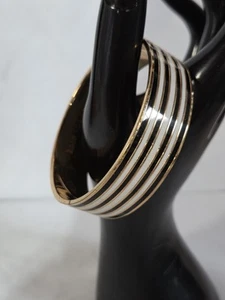 Kate Spade "No Strings Attached" Idiom Bangle - Black & White (354) - Picture 1 of 3