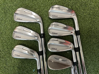 Titleist Tour issue T100 4 to 9 plus Tour issue SM9 PW, X100 steel shafted. - Image 1 of 4