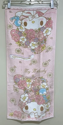 Sanrio Original JAPAN My Melody Floral 13" W x 29" L Hand / Hair Towel, Pink NWT - Image 1 of 4