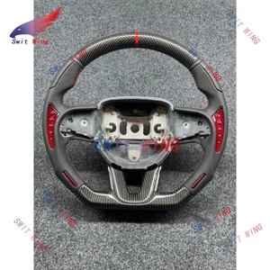 Steering Wheel Carbon Fiber for Dodge Challenger Charger SRT HELLCAT 2015-2024 - Picture 1 of 17