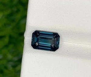 9.8 Ct Flawless Natural Ceylon Blue Spinel Emerald Cut Certified Loose Gemstone - Picture 1 of 6