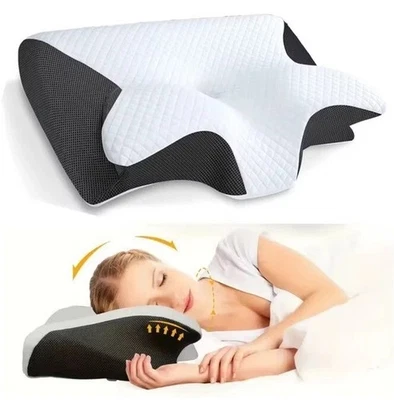 Cuscino Ortopedico Cervicale Professionale 100% Memory Foam Antiacaro Anatomico - Immagine 1 di 4