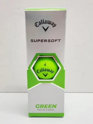 CALLAWAY Supersoft Matte Green Golf Balls 3 Pack Super Straight/Long - Image 1 of 4