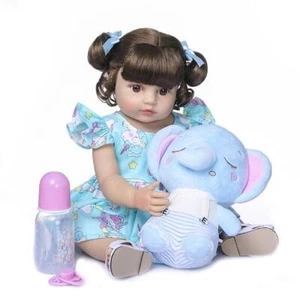50cm As Realistic Baby Girl Doll Soft Silicone Sweet Face Reborn Natural Color - Picture 1 of 31
