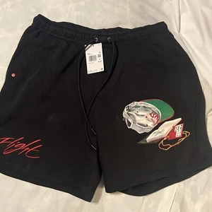Jordan Flight Artist Series Jacob Rochester Fleece Shorts XXL Black DQ7542-010 - Picture 1 of 14
