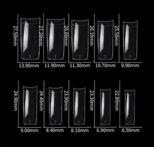 500 Pcs Clear French Nail Art Tips False Acrylic UV Gel Artificial Fake Nails - Picture 1 of 2