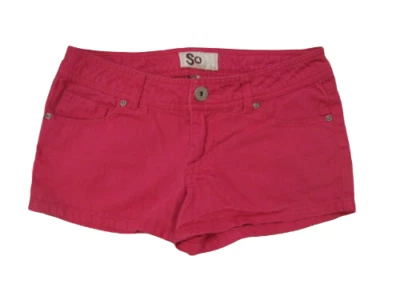 SO Mini Denim Shorts Size 5 Pink Cotton 5-Pocket Design Women's Juniors - Image 1 of 4