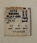 17 avril 1978 Finales de la Coupe Stanley Bruins & Canadiens match 3 billet stub 4-0 bos