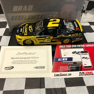 Brad Keselowski #2 Alliance Truck Parts *AUTOGRAFATO* 2019 Mustang #24 Di 48 - Immagine 1 di 4