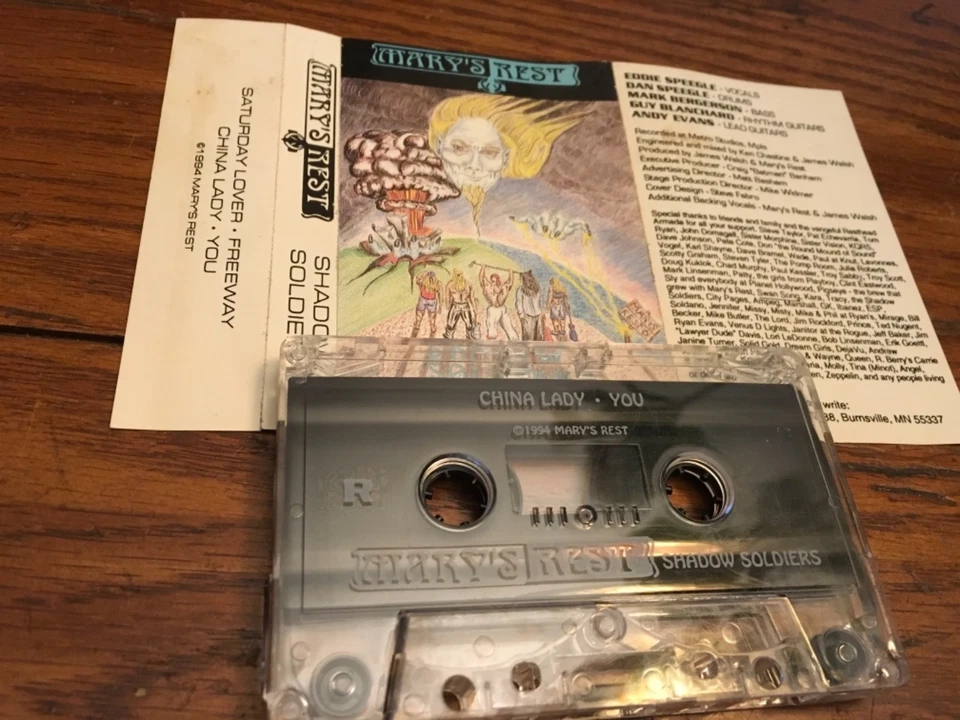 MARY’S REST. SHADOW SOLDIERS  1994   DEMO CASSETTE INDIE HAIR METAL AOR MN. - Image 1 of 1