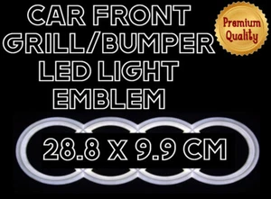 Anneaux Lumineux LED Blanc 4D Pour Grille Avant Q5, A1, A3, A4, A5 Et A6 - Picture 1 of 7