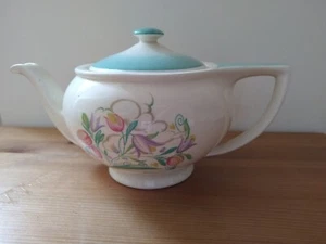 Susie Cooper Green Dresden Spray Tea Pot. - Picture 1 of 5