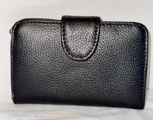 Unisex Leather Slim Bifold Key Chain Case Wallet Multifunctional Black 4.5x3x.5 - Picture 1 of 7