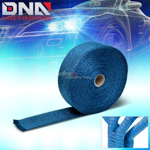 "CABEZAL DE ESCAPE TURBO COLECTOR TUBO DE ABAJO CARRERAS AZUL ENVOLTURA TÉRMICA 2""X 1/16"" X 33'" - Imagen 1 de 1