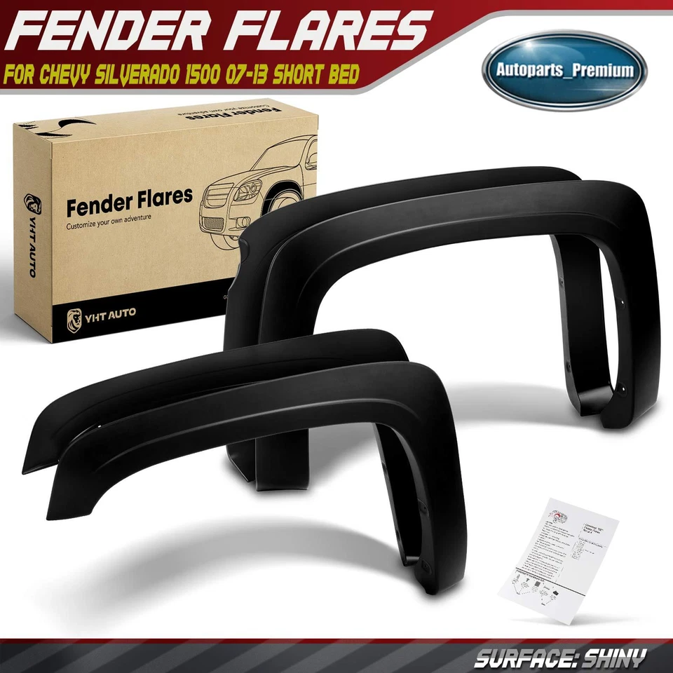 4x guardabarros delanteros y traseros estilo de fábrica para Chevrolet Silverado 1500 2007-2013 Foto 1 de 4