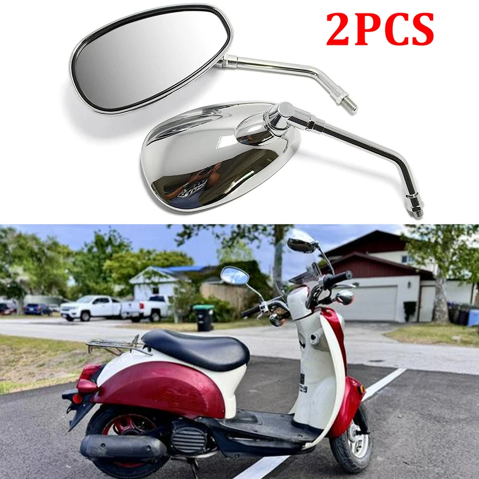 Espejos retrovisores laterales cromados cromados para motocicleta Honda Metropolitan 50 10MM Foto 1 de 4