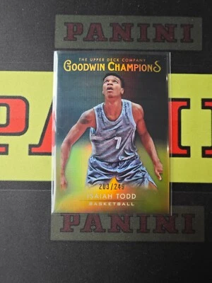2021 Upper Deck Goodwin Champions Isaiah Todd /249 - Image 1 of 2