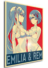 Poster Propaganda - Re Zero - Emilia & Rem
