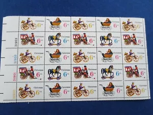 DOC's Scott #1415-18 1970 Giocattoli di Natale 6c Blocco di 25 XF MNH OG - Foto 1 di 3