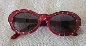 Gymboree Cherry Pie Red Sunglasses White Polka Dots 4 yrs & Up - Picture 1 of 5