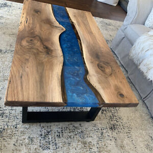 Blue Epoxy Resin River Table Top Decor Home Decor Furniture Living Room Decorate