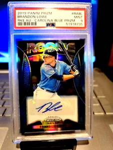 2019 Panini Prizm #35/100 Brandon Lowe Rke.Au-Carolina Blue Prizm Mint 9 "POP-1" - Picture 1 of 9