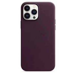 Genuine / Official Apple iPhone 13 Pro Max Leather MagSafe Case -  Dark Cherry - Picture 1 of 10