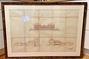 Perdrigé Commune de Messy French Hand Drawn Architectural Drawing 1885 Rare  - Picture 1 of 2