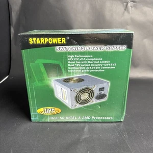 Vintage NOS Star power Ditching Power Supply 600w 2x S-ATA Duel 8cm Push Pull Fa - Afbeelding 1 van 7