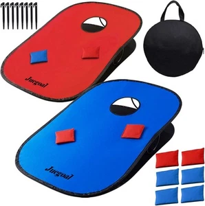 3x2ft Collapsible Portable Cornhole Game Set with 2 Cornhole Boards 10 Bean Bags - Picture 1 of 6