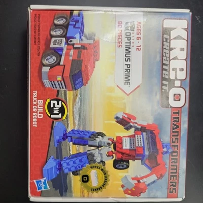Optimus Prime 90pc Kre-o Kit Transformers Truck Or Robot Hasbro 31143 - Image 1 of 4