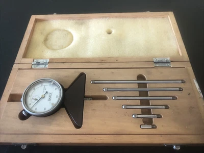 Cuadrante Baker calibre de profundidad E158/1B en estuche 0-001" bonito Foto 1 de 4