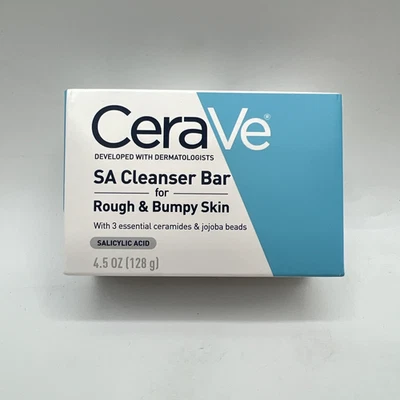 Barra limpiadora de ácido salicílico Cerave Sa para piel áspera y llena de baches 4,5 OZ paquete de 1 Foto 1 de 3