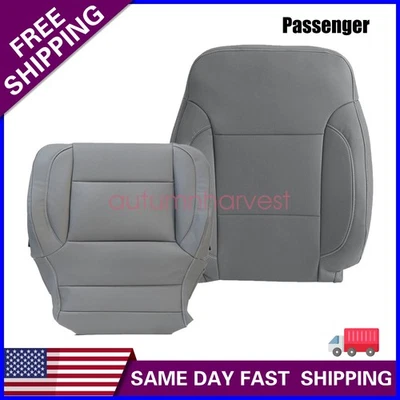 Cubierta de asiento de cuero gris inferior y superior para pasajero Chevy Suburban 2014-2019 2 piezas Foto 1 de 4