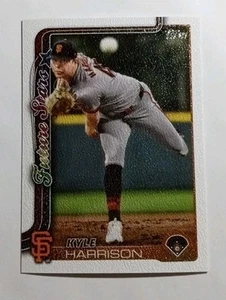 2025 25 Topps Series 1 Kyle Harrison Giants Future Stars Canvas SSP SP # 177 /50 - Picture 1 of 2