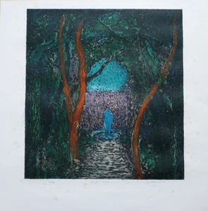 John Hubbard (1931-2017) Signed, Limited Lithograph. 'Carol's Garden' - Picture 1 of 5