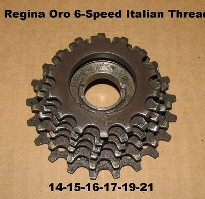 Regina Oro 6-speed Freewheel 14-21t Italian Thread - Image 1 of 3