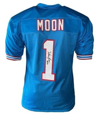 Warren Moon Signed Houston Football Jersey Light Blue HOF '06 (JSA) - Image 1 of 3