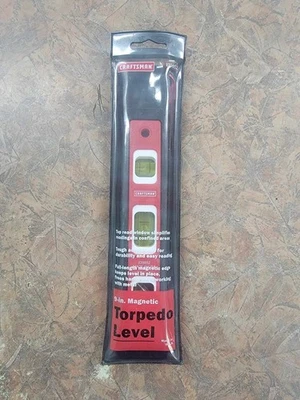 Craftsman USA 9” Magnetic V-Groove Torpedo Level 3 Vials 9-39852 - Image 1 of 4