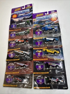 Johnny Lightning Lot of 11 -- DRAGSTERS USA -- Famous 90's Funny Race Cars NHRA - Image 1 of 4