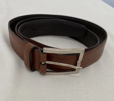 VALENTINO GARAVANI Brown Leather Men’s Belt 43" Ex Con - Image 1 of 4