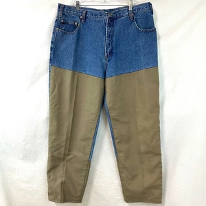 COLUMBIA SPORTSWEAR Blue Denim Brush Guard Reinforced Double Knee Jeans 42x32 - Picture 1 of 7