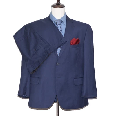LNWOT Jos A Bank Custom Made Mens 2pc Blue Suit Jacket Size 46-S Pant 39x29 - Image 1 of 4