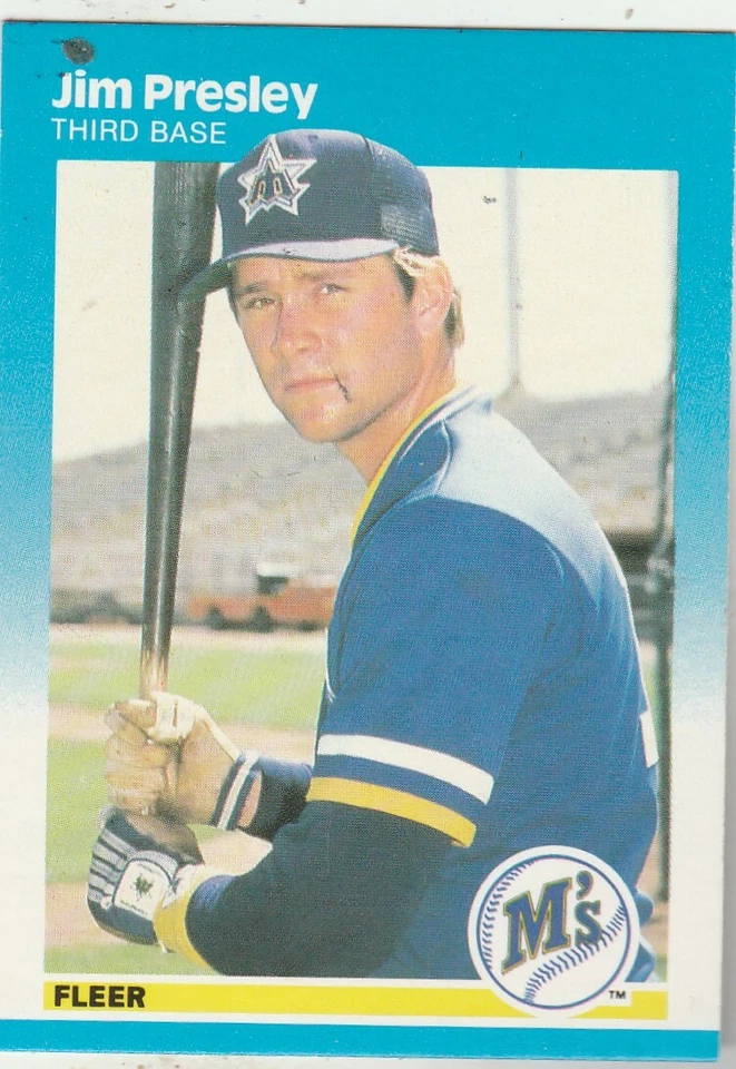 FREE SHIPPING-MINT-1987 Fleer Jim Presley #594 BREWERS PLUS BONUS CARDS - Image 1 of 1
