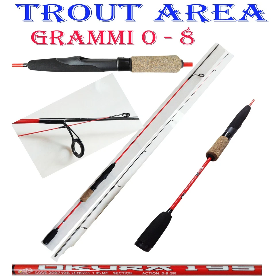 canna da pesca trout area spinning light trota spoon artificiali