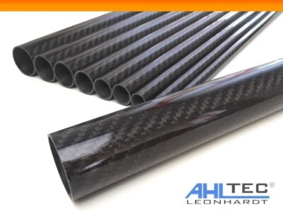 Carbon Rohr Ø 28mm Hochglanz / Sichtcarbon CFK Kohlefaser Tube 3K Köper - Bild 1 von 3