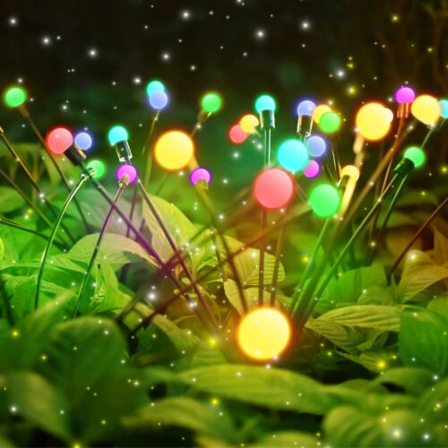 COFEMY Firefly Lot de 4 lampes solaires de jardin 10 LED lucioles étanches IP...
