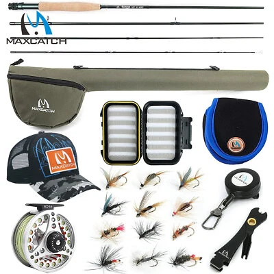 Maxcatch Extreme Fly Fishing Combo Kit 3/4/5/6/7/8wt Starter Rod and Reel Outfit - Image 1 of 4