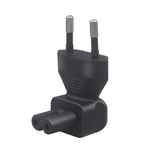 EU 2-poliger Stecker auf Buchse C7-Steckdosenadapter 90 Grad für Monitor - Afbeelding 1 van 6
